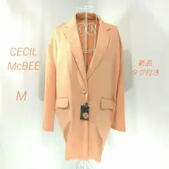 CECIL McBEE セシルマクビー ロングテーラードジャケット ピンク Mのサムネイル