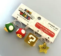 USJ限定⭐︎スーパーマリオ　チャームセット　新品　キノコ めじるしアクセサリー