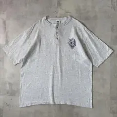 90s USA製　ヘンリーネックTシャツ　ヘビーウェイト　XL　シングルステッチのサムネイル