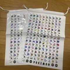 おすそ分け　スリーコインズ　スリコ　ポケモンコラボ　ビニール巾着2枚セット