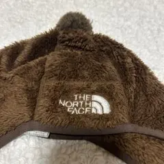 THE NORTH FACE ブラウンニット帽 ポンポン付き