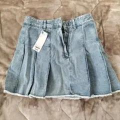 GU ミニスカート デニムスカート 韓国ファッション ミニスカ プリーツスカート