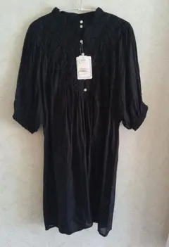 新品　chocol raffine robe ブラック ギャザーチュニック
