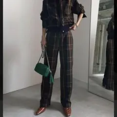 ameri パンツ　CHEERFUL CHECK PANTS