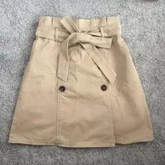 INGNI トレンチ風 ミニスカート ウエストリボン付き ベージュのサムネイル