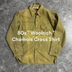 80s【USA製】Woolrich ウールリッチ シャモアクロスシャツ L相当