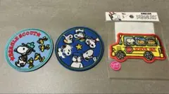 PEANUTS スヌーピー 刺繍ワッペン 3枚セット