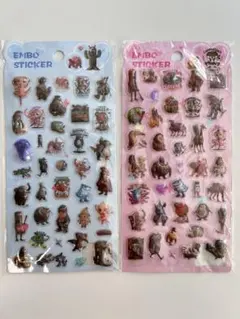 イタリアンブレインロット ぷくぷくシール 2枚　立体　3d ボンボン ボンボン