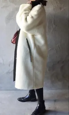 美品　epa リバーシブル　ボアロングコート