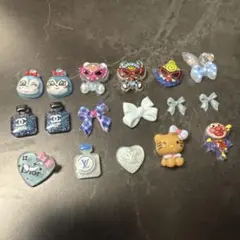 ネイルパーツ青系×シールセット