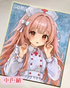 ＊*＊様 原画　手描きイラスト オリジナル　色紙　一点物　アナログ