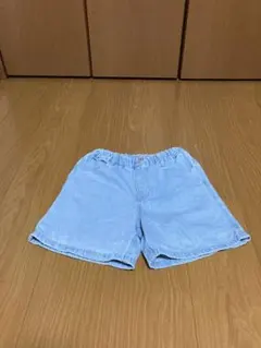 デニムショートパンツ ブルー ライトウエストゴム 夏服