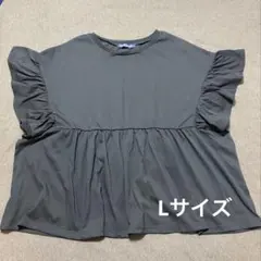 未使用　フリルカットソー　Lのサムネイル