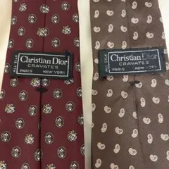 Christian Dior シルク ネクタイ 2本セット