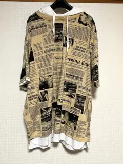 メンズTシャツパーカー　L 英文字