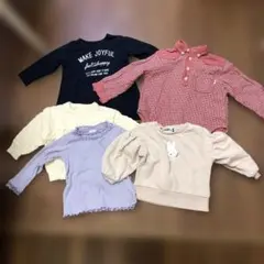 【中古】秋冬用100〜105cm 子供用トップス　5点セット