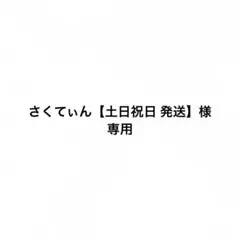 さくてぃん【土日祝日 発送】様　専用