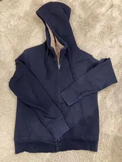 UNIQLOネイビー ボア裏地 パーカージャケット　レディース　S
