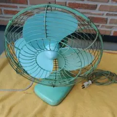 扇風機　昭和レトロ　オブジェ　ヴィンテージ　三菱　シャビー　緑　レトロポップ 扇風機 昭和レトロ オブジェ ヴィンテージ 三菱 シャビー 緑 レトロ