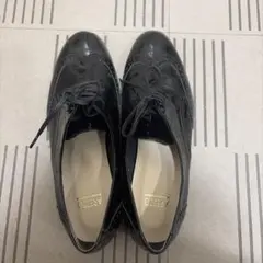 AREZZO ブラック オックスフォードシューズ