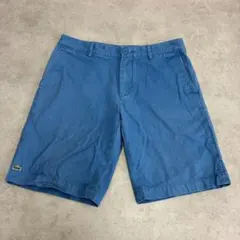 LACOSTE　チノショーツ　ハーフパンツ　W32　ライトブルー　古着のサムネイル
