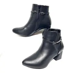 美品✨【Realta】レアルタ サイドゴアブーツ サイドジップ 黒 23cm