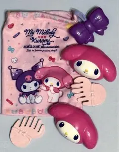 マイメロディ　ヘアコーム＆ケース　リボンチャーム＆きんちゃく　ハッピーセット