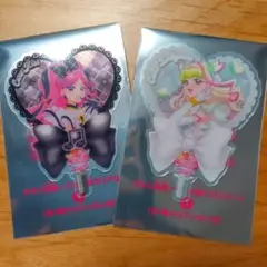 アイドルプリキュア 映画 入場特典 ズキューン キッス うちわ型 クリアカード