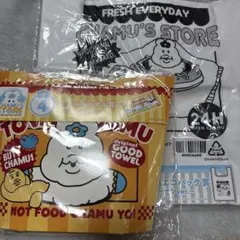 んぽちゃむくじ　フェイスタオル　エコバッグ　ローソン