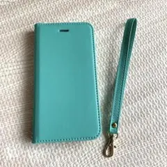 iPhoneケース　7/8/SE（第2/3世代）　ブルーグリーン　手帳型