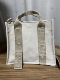 ZARA 美品　ロゴストラップキャンバストートバッグ