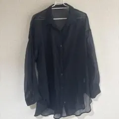 GU ブラック シアーシャツ XL