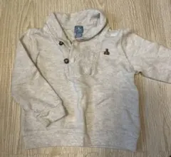 BabyGap ショールカラー トレーナー クマ刺繍