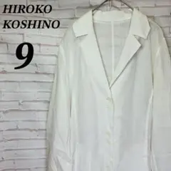 ヒロココシノ　テーラード風ブラウス　シアーシャツ　サイドチュール　コットン　春服