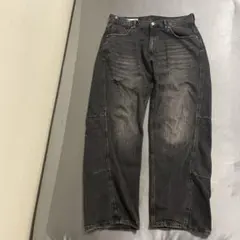 zara ザラ ウォッシュ転写プリントバギーデニムパンツ プリントデニム44 zara ザラ ウォッシュ転写プリントバギーデニムパンツ プリントデニム