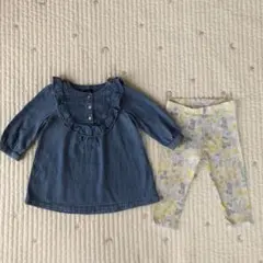 BabyGAP デニムブラウス 6-12m 70 next baby レギンス