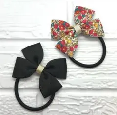 【221】ハンドメイド　グログランリボンのヘアゴム