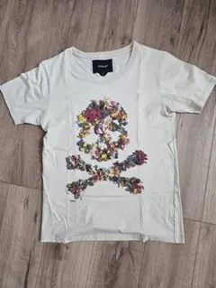 rehacer レアセル　 フラワー　花柄スカル Tシャツ　Sサイズのサムネイル
