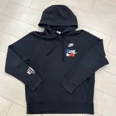 NIKE フード付きパーカー ブラックSサイズ　韓国カスタマイズ