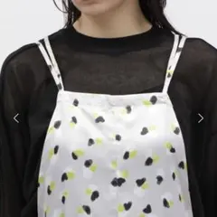 LAKOLEドットプリントキャミワンピース　総柄キャミワンピース　Mのサムネイル