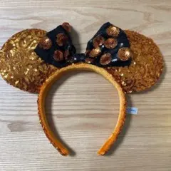 ミニー　オレンジスパンコールカチューシャ