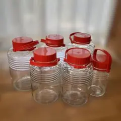 日本製ADERIA 果実酒　梅酒瓶　 8L 3瓶　5L 2瓶　石塚硝子　おまけ小のサムネイル