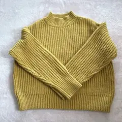 ユニクロ　ローゲージニット　イエロー　XL