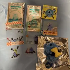 スンスン　スシロー　クリアカード　ピック　指人形マスコット　シールセット