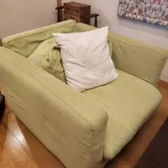 ライトグリーン ソファセット クッション付き