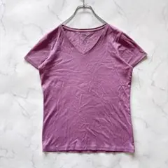 L.L.Bean エルエルビーン Vネック Tシャツ コットン ピンク XSのサムネイル