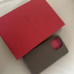 BONAVENTURA 手帳型レザーケース グレー・ピンク