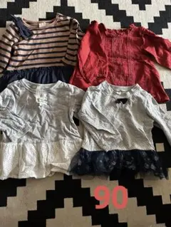 長袖　カットソー セット　90 プティマイン