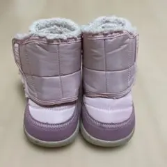 ピンク ベビーブーツ フリース裏地付き