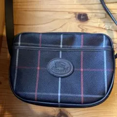 Burberry ショルダーバッグ 紺赤のチェック